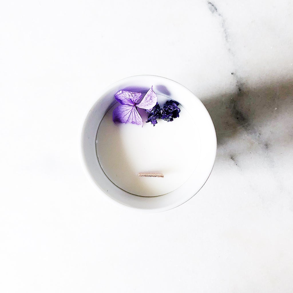 Bougie Fleurie à la Violette - Petite