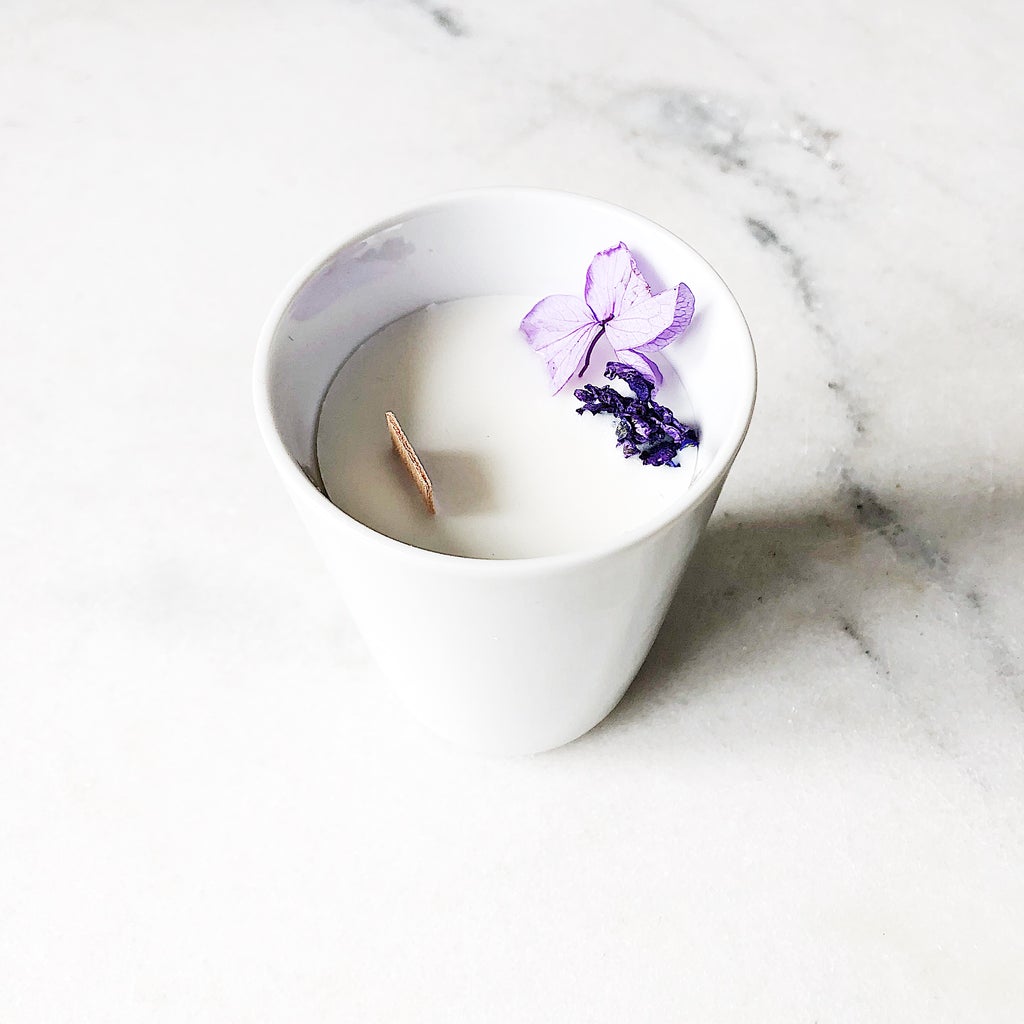 Bougie Fleurie à la Violette - Petite