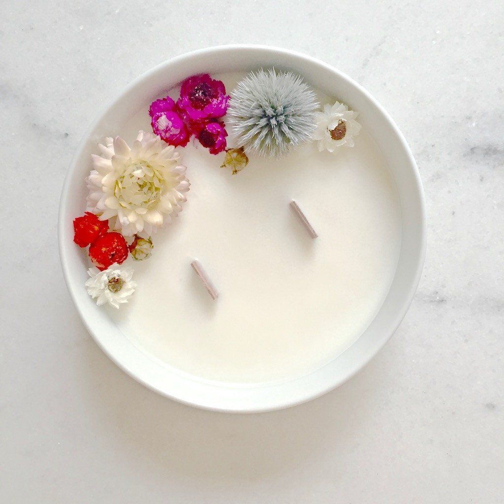 Bougie Fleurie à l'Ylang Ylang - 52H - Organic Cocoon Bougie Vegan Bougie Bio Made In France