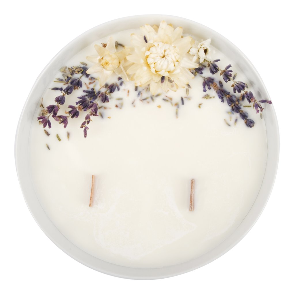 lavender flower candle organic cocoon