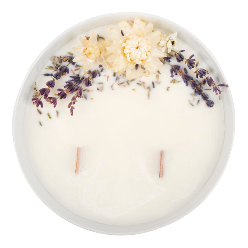 lavender flower candle organic cocoon