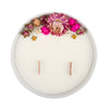 Bougie Fleurie à la Rose - Moyenne - Flower Candle - Dried Flowers - Bougie Fleurie - Bougie Bio Vegan - Bougie Paris Organic Cocoon