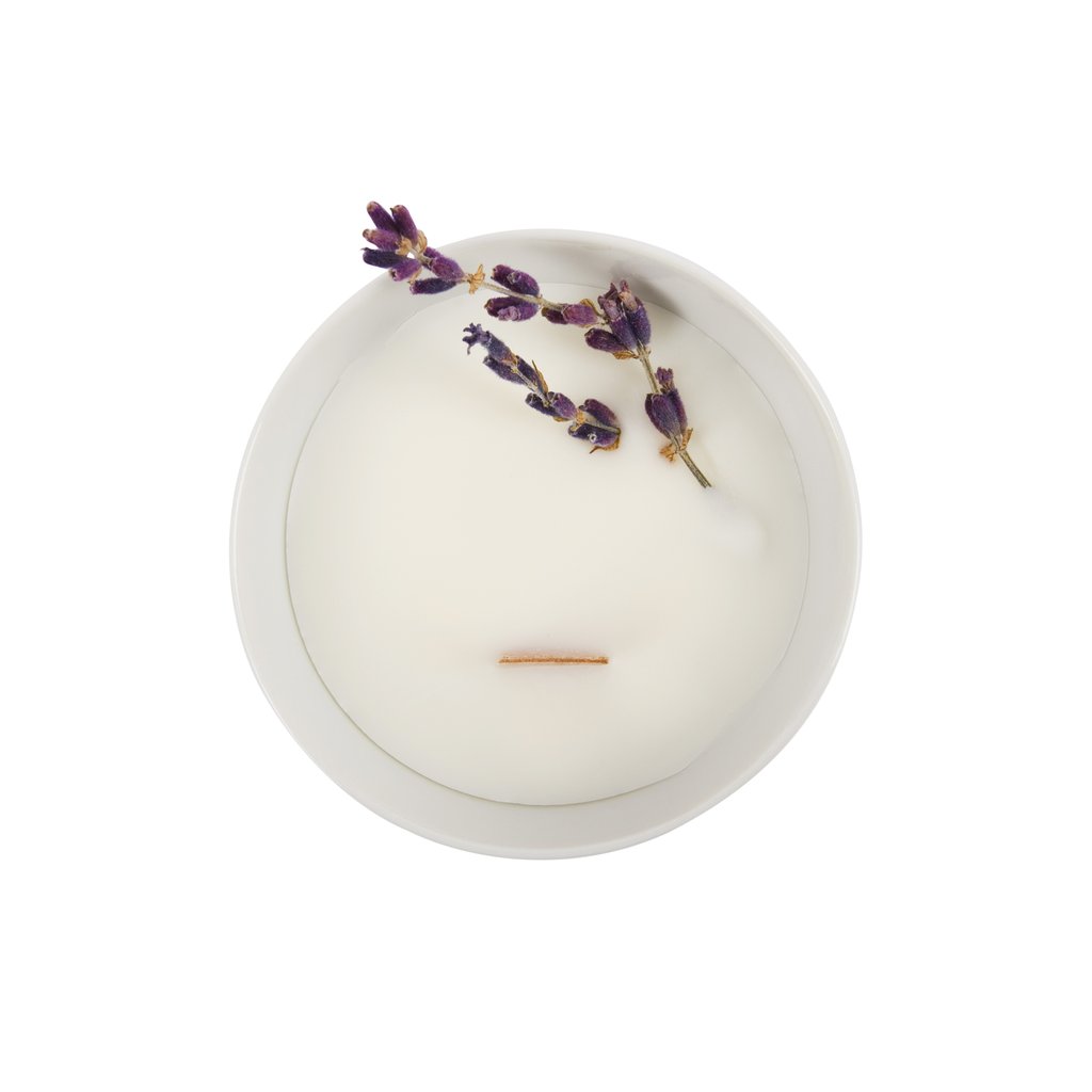 Bougie Fleurie à la Lavande - Petite - Flower Candle - Dried Flowers - Bougie Fleurie - Bougie Bio Vegan - Bougie Paris Organic Cocoon