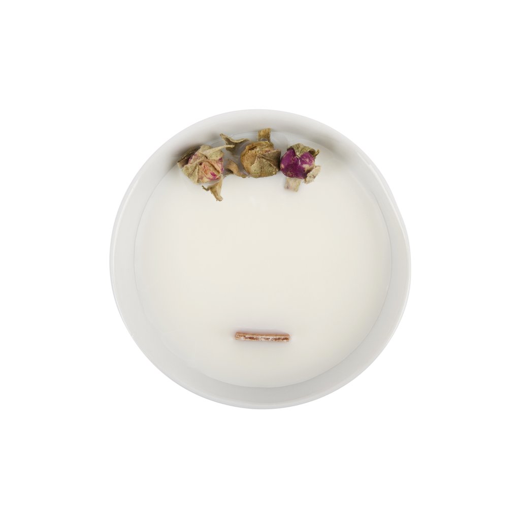 Bougie Fleurie à la Rose - Petite - Flower Candle - Dried Flowers - Bougie Fleurie - Bougie Bio Vegan - Bougie Paris Organic Cocoon