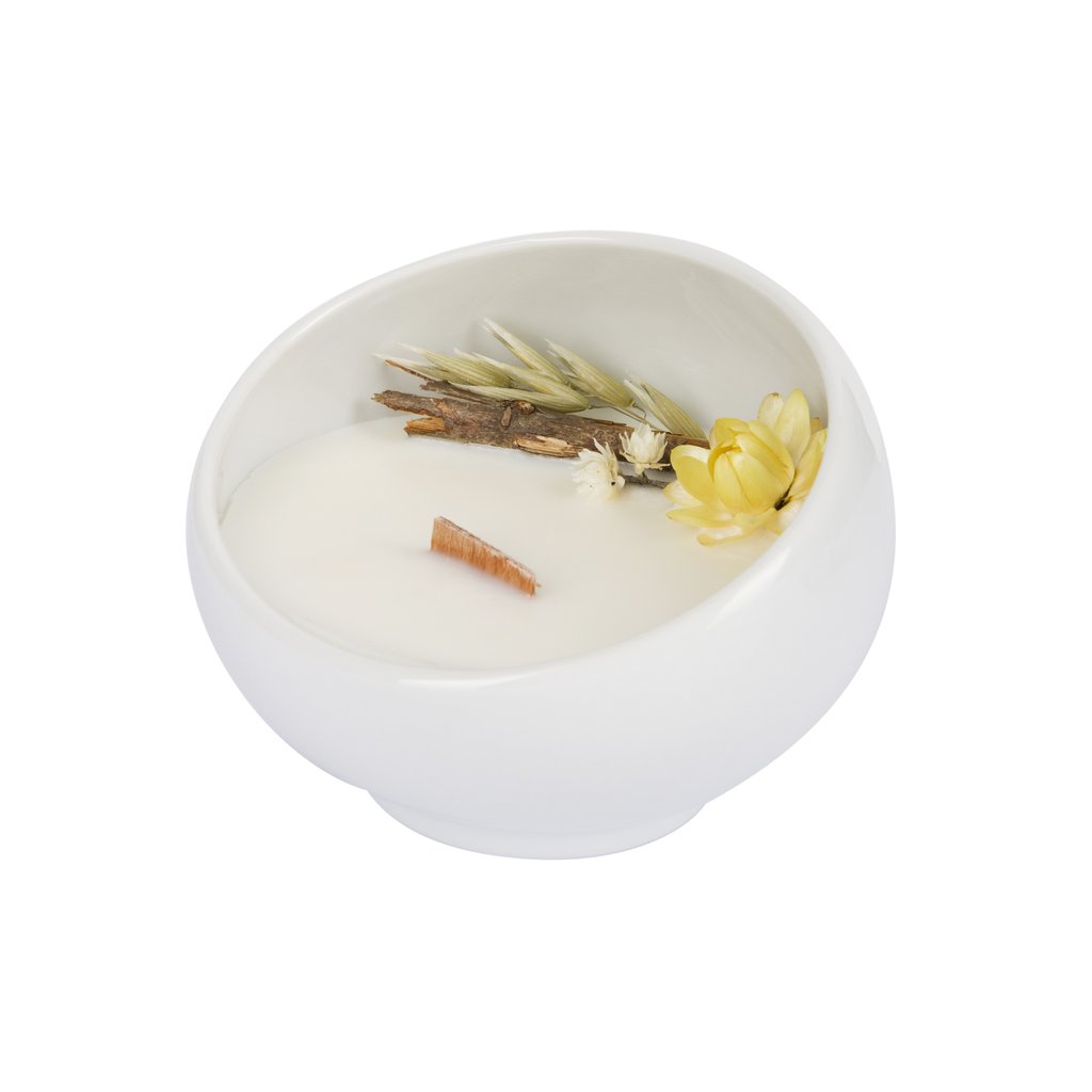 Bougie Fleurie au Vetiver - Cocon - Flower Candle - Dried Flowers - Bougie Fleurie - Bougie Bio Vegan - Bougie Paris Organic Cocoon