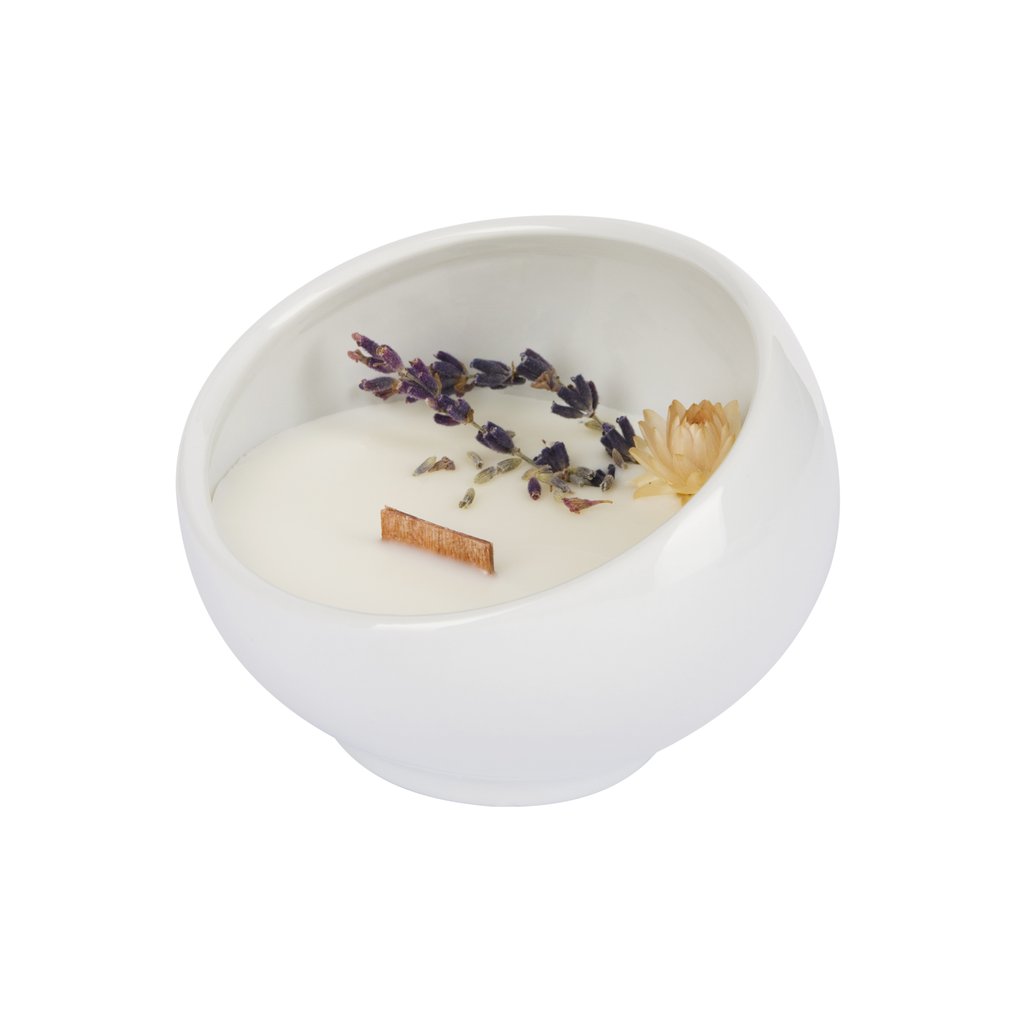 Bougie Fleurie à la Lavande - Cocon - Flower Candle - Dried Flowers - Bougie Fleurie - Bougie Bio Vegan - Bougie Paris Organic Cocoon