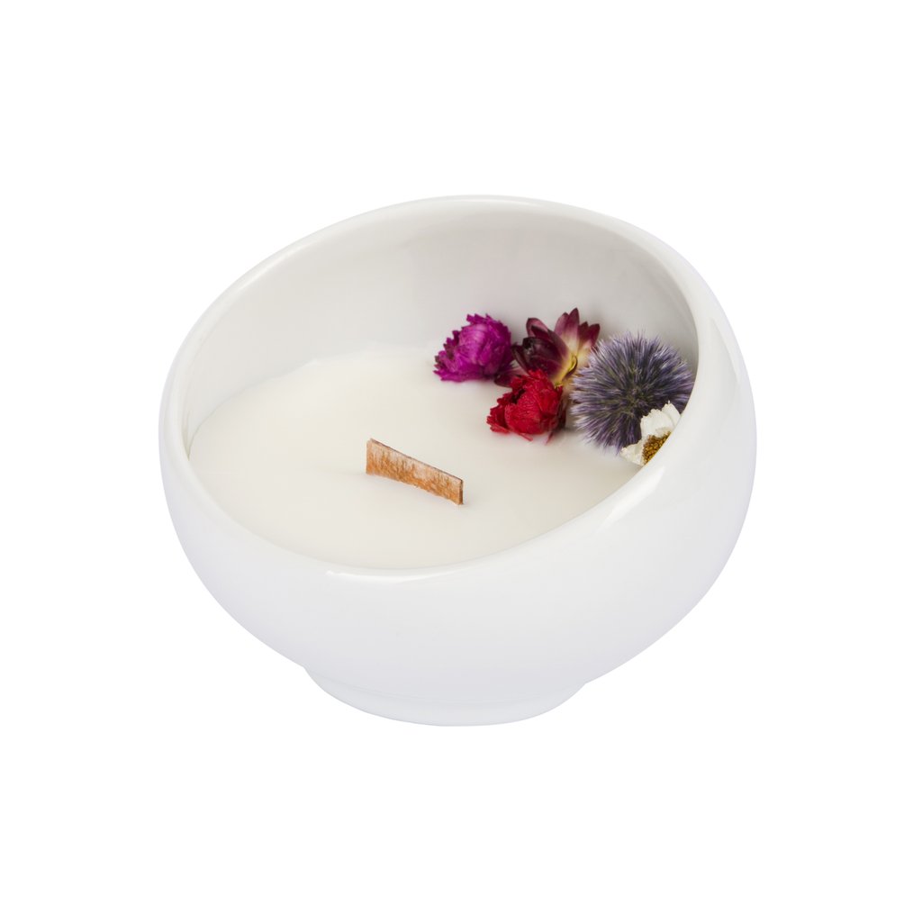 Bougie Fleurie à l'Ylang Ylang - Cocon - Flower Candle - Dried Flowers - Bougie Fleurie - Bougie Bio Vegan - Bougie Paris Organic Cocoon