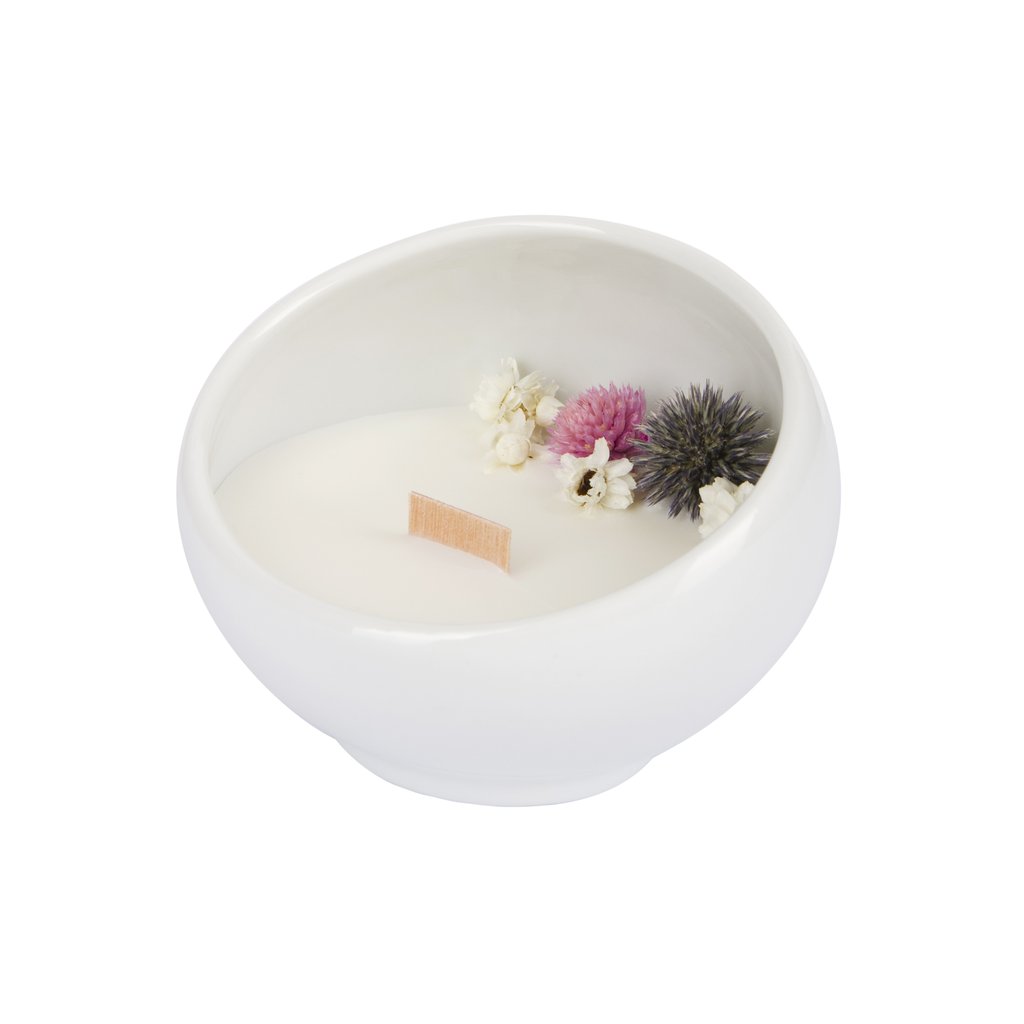 Bougie Fleurie au Jasmin - Cocon - Flower Candle - Dried Flowers - Bougie Fleurie - Bougie Bio Vegan - Bougie Paris Organic Cocoon