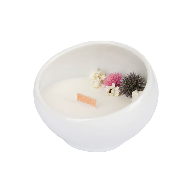 Bougie Fleurie au Jasmin - Cocon - Flower Candle - Dried Flowers - Bougie Fleurie - Bougie Bio Vegan - Bougie Paris Organic Cocoon