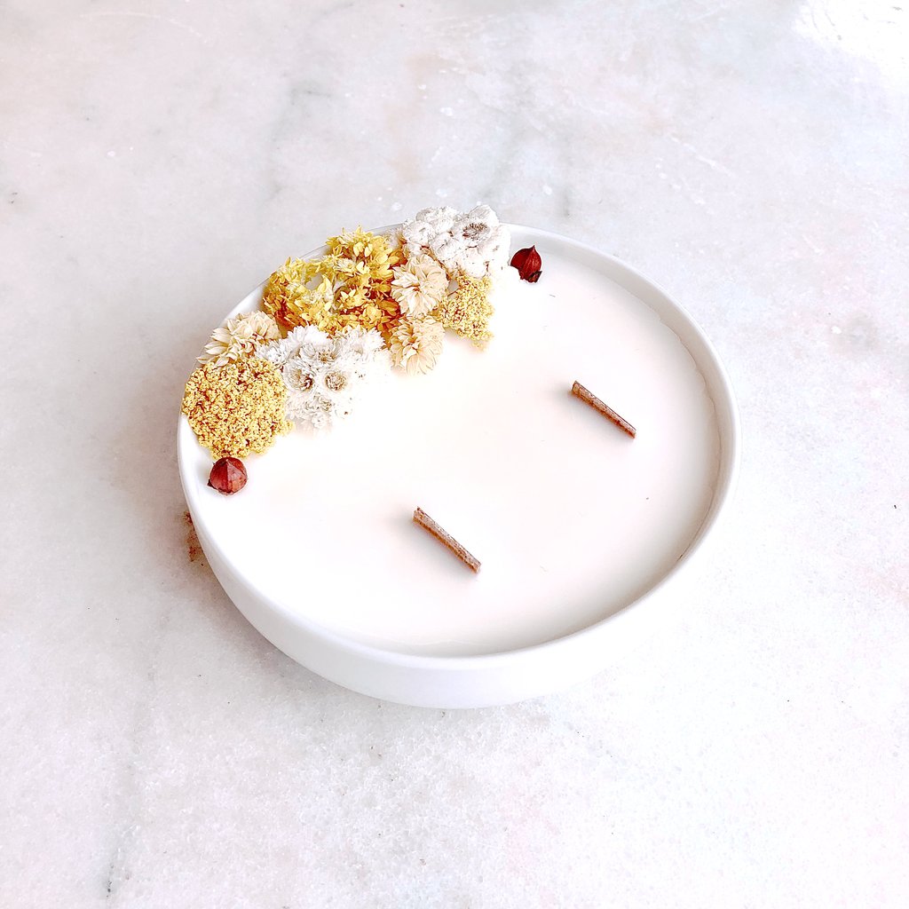 Bougie Fleurie Vanille organic cocoon paris bougie vanille vanilla candle flowered candle