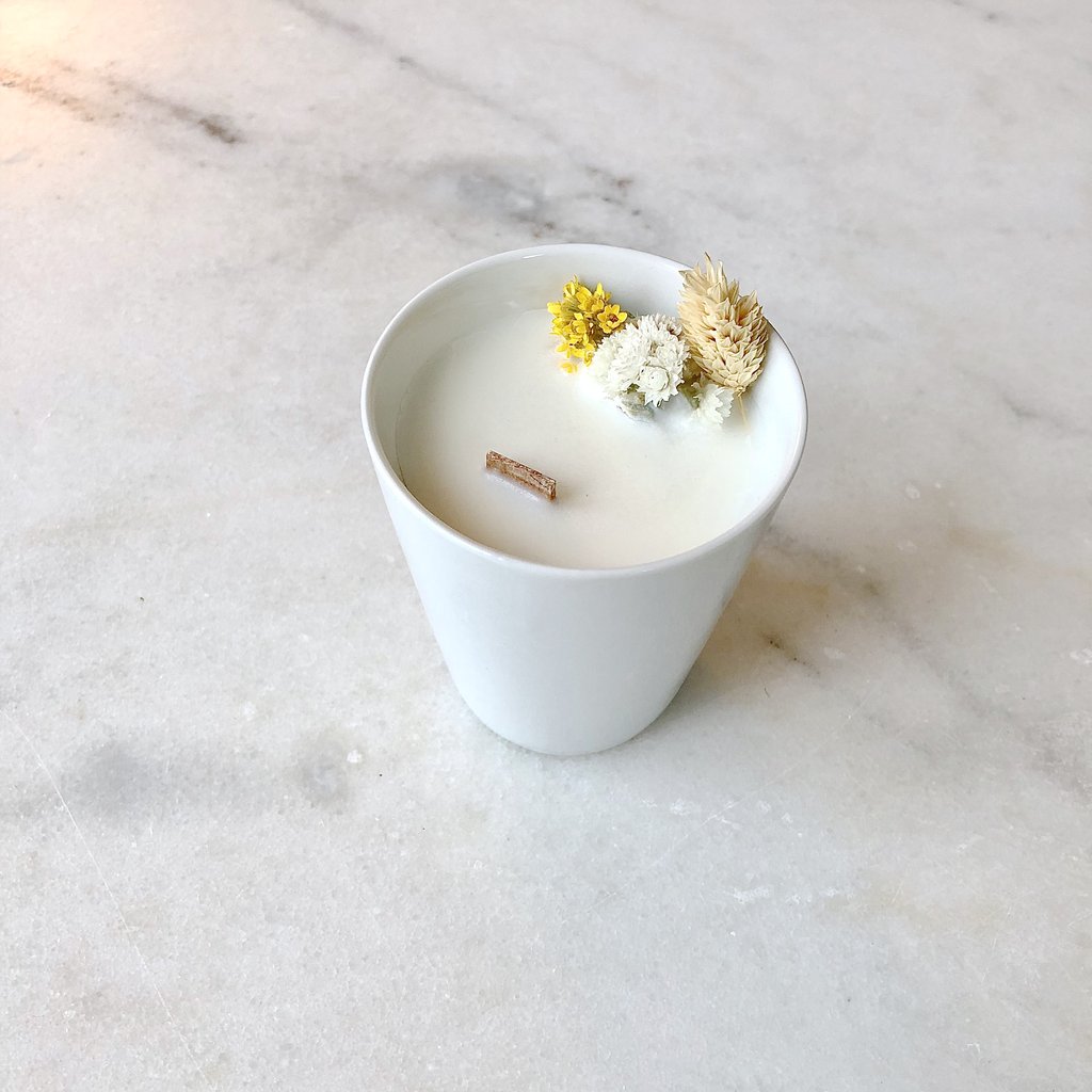 Bougie petite Fleurie Vanille organic cocoon bio bougie vanilla candle flowered candle