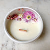 Bougie Fleurie au Géranium - Cocon - Flower Candle - Dried Flowers - Bougie Fleurie - Bougie Bio Vegan - Bougie Paris Organic Cocoon