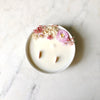 Bougie Fleurie au Géranium - Moyenne - Flower Candle - Dried Flowers - Bougie Fleurie - Bougie Bio Vegan - Bougie Paris Organic Cocoon