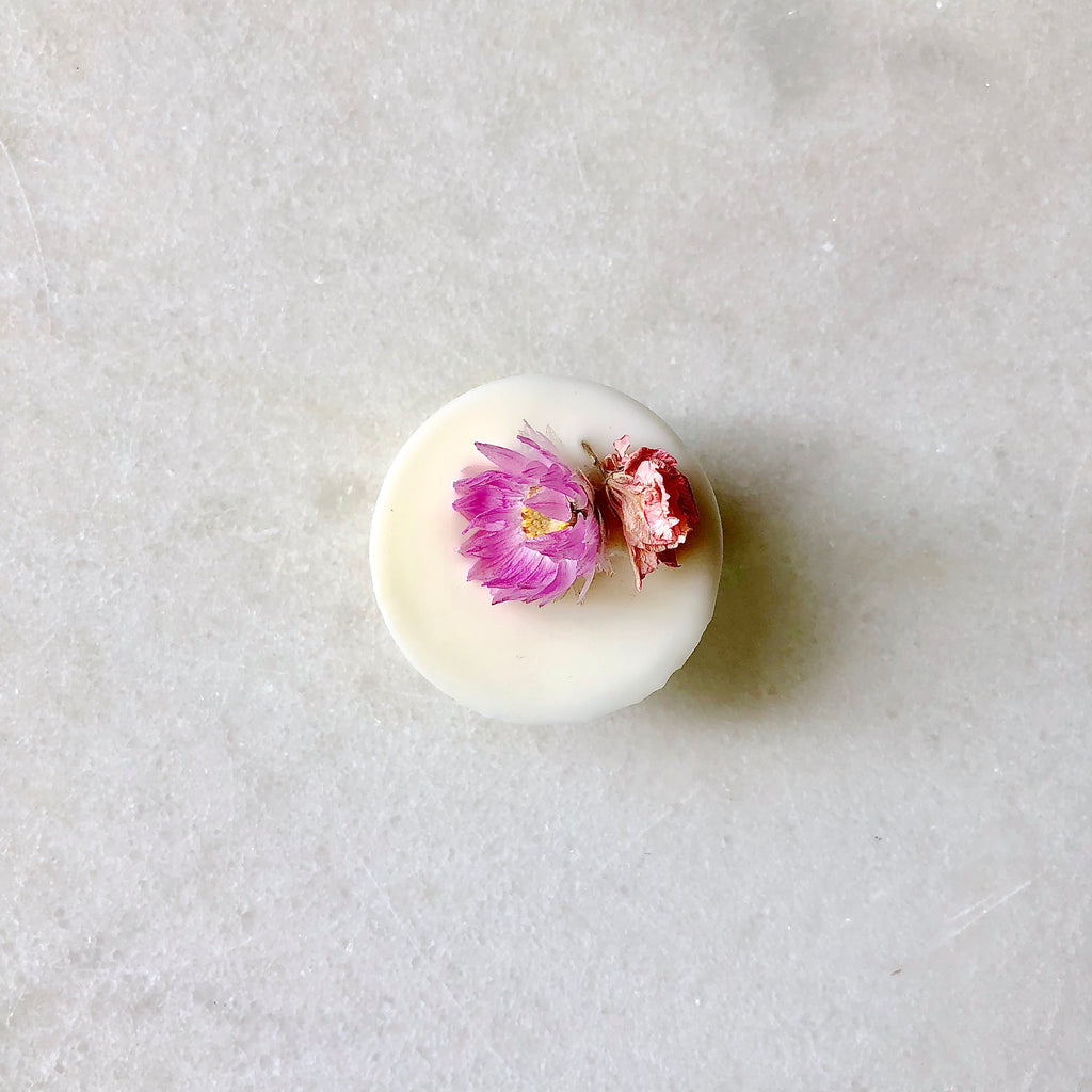 fondant parfumé bio géranium organic cocoon fleurs séchées paris bougie