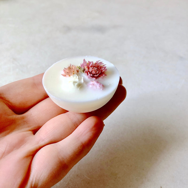 fondant fleuri parfumé bio jasmin organic cocoon fleurs séchées paris bougie