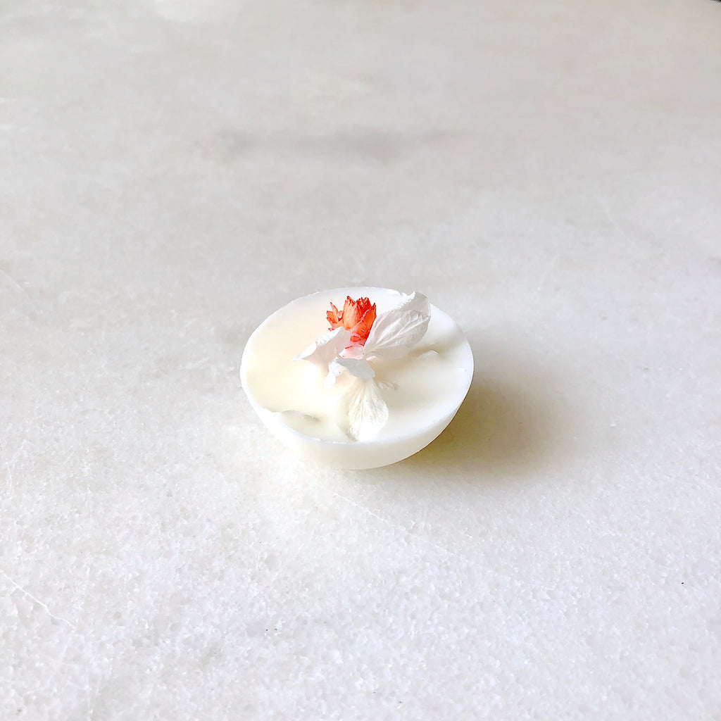 pastille fleurie parfumée bio fleur d'oranger organic cocoon fleurs séchées paris bougie