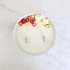 bougie fleurie organic cocoon frangipanier plumeria fleurs séchées candle flower