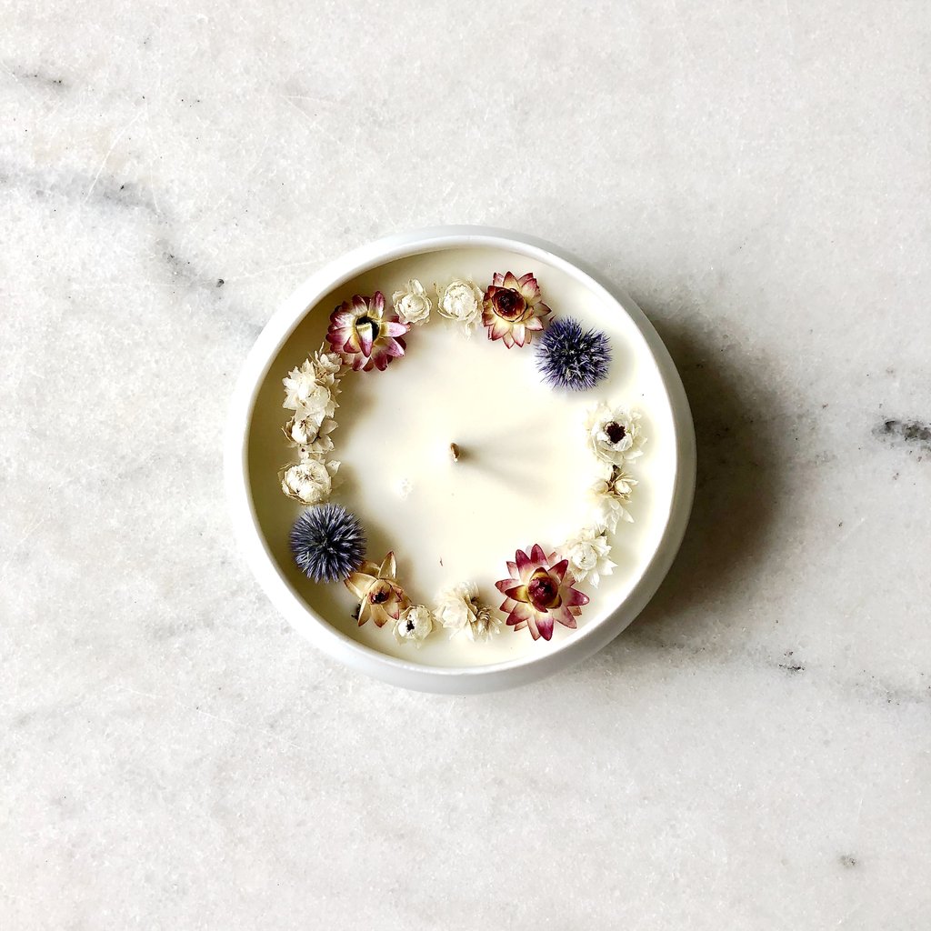 Bougie Fleurie au Jasmin - Écrin