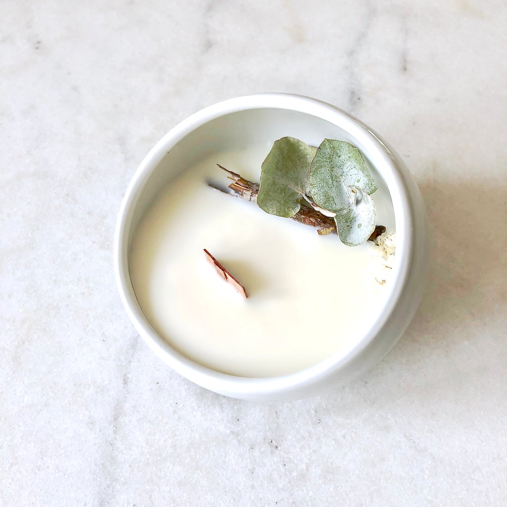 bougie fleurie organic cocoon eucalyptus cocon fleurs séchées bougie florale paris