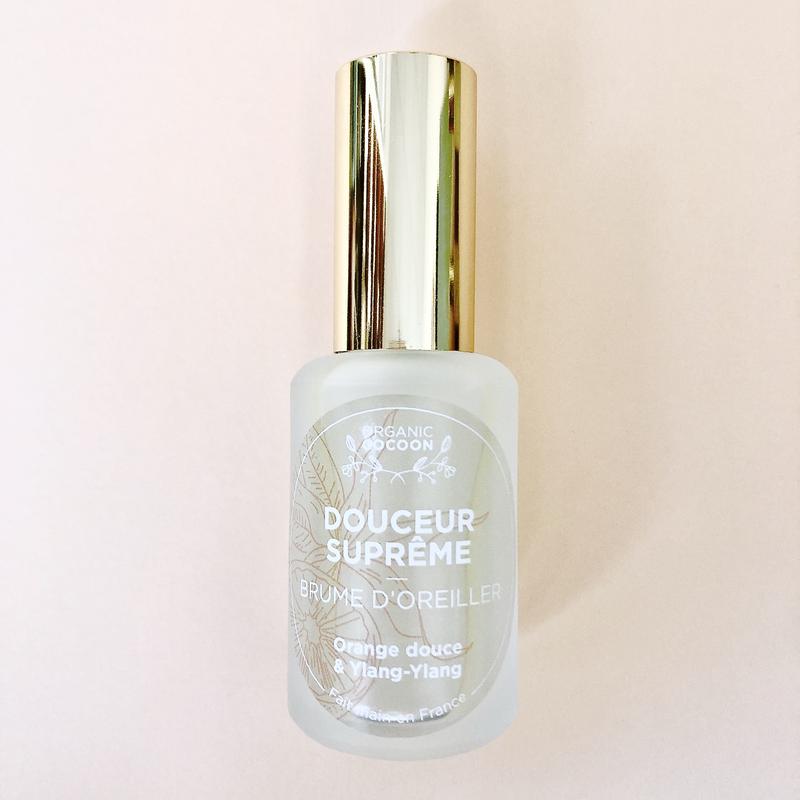 Brume d'oreiller pillow mist aromathérapie ylang orange douce huiles essentielles bio made in france