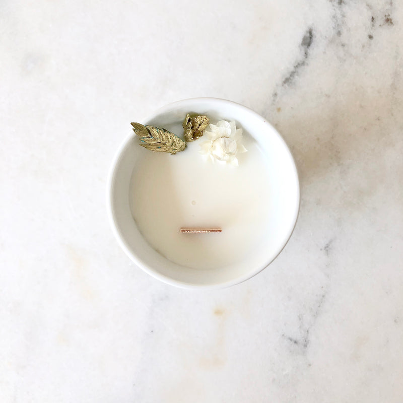 petite bougie de noel fleurie organic cocoon