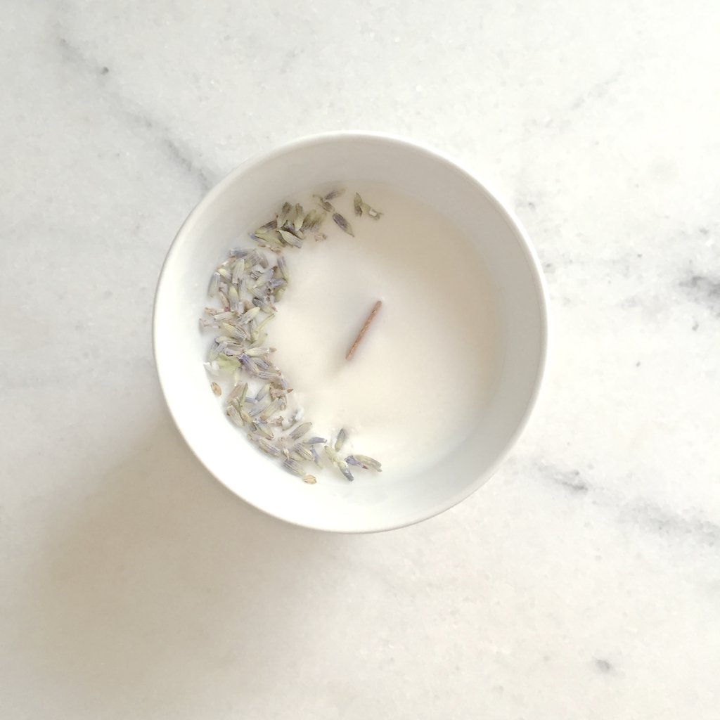 lavender flower candle organic cocoon made in paris
