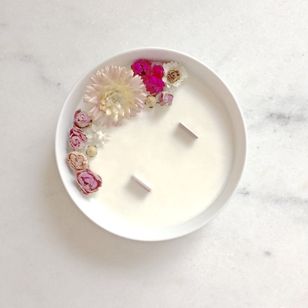 rose flower candle organic cocoon hygge lagom kinfolk