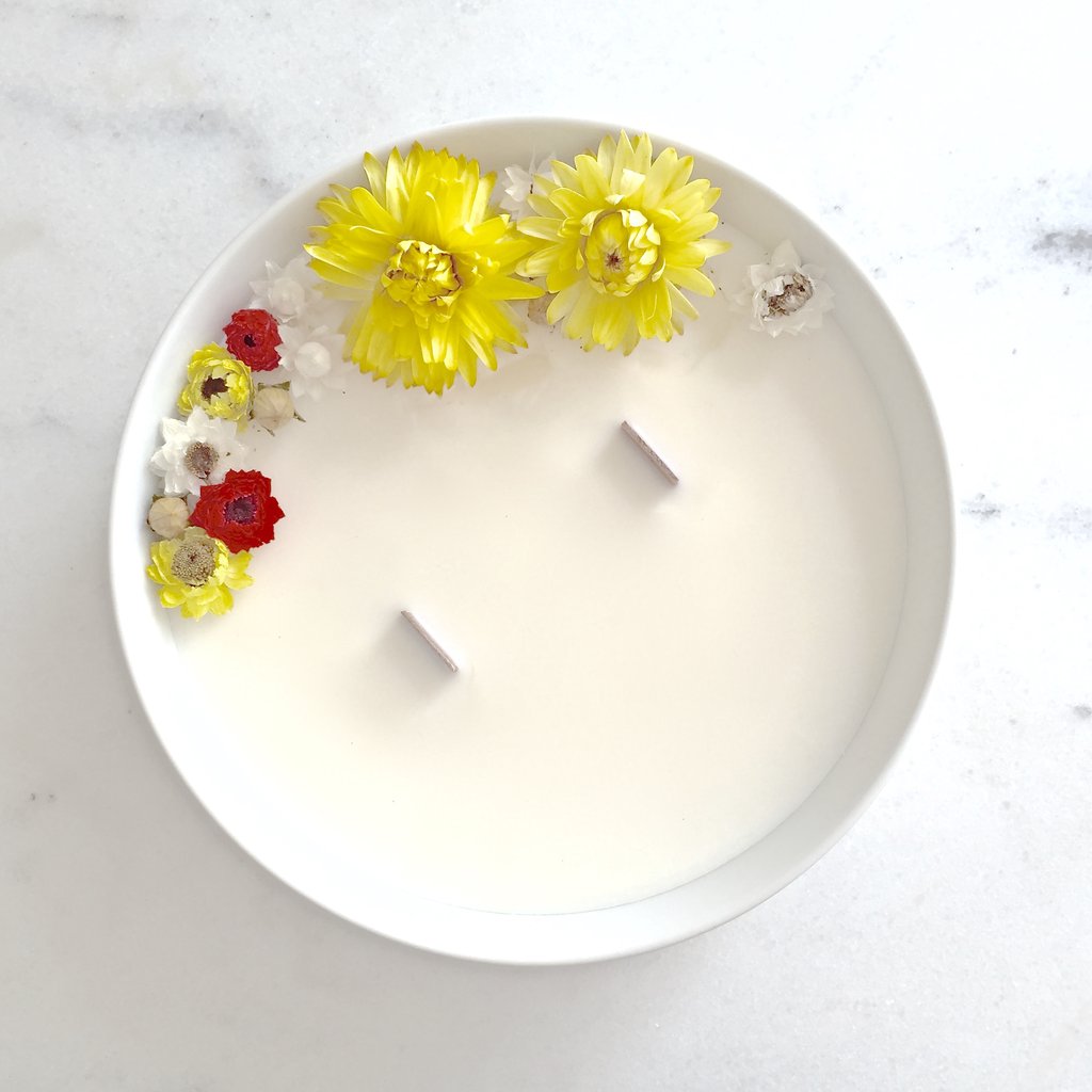 lemon flower candle organic cocoon bougie au citron bougie purifiante made in paris