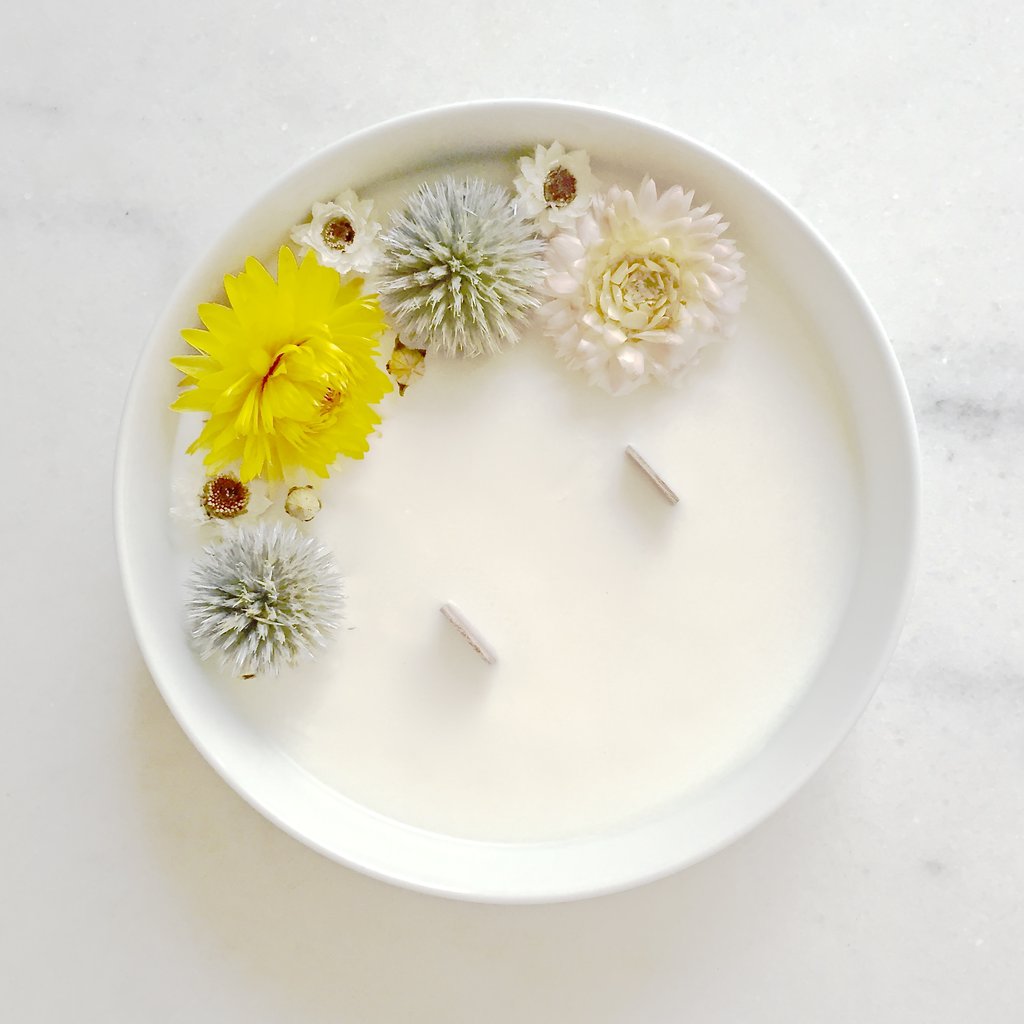 ginger flower candle organic cocoon bougie fleurie au gingembre paris france