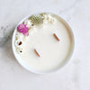 Bougie Fleurie au Jasmin - Moyenne - Flower Candle - Dried Flowers - Bougie Fleurie - Bougie Bio Vegan - Bougie Paris Organic Cocoon