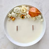 Bougie Fleurie à la Fleur d'Oranger - Grande - Flower Candle - Dried Flowers - Bougie Fleurie - Bougie Bio Vegan - Bougie Paris Organic Cocoon
