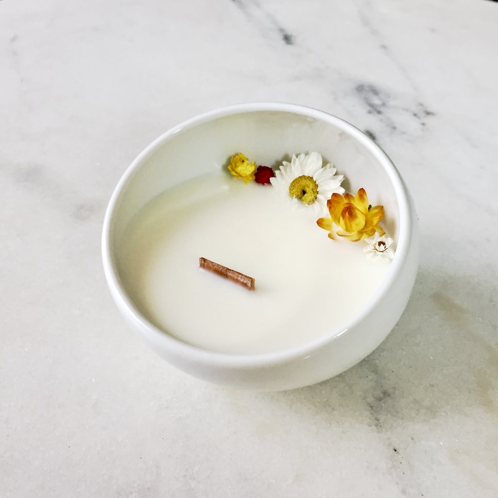 lemon flower candle organic cocoon hygge lagom kinfolk bougie citron made in france