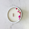 Bougie Fleurie à la Rose - Cocon - Flower Candle - Dried Flowers - Bougie Fleurie - Bougie Bio Vegan - Bougie Paris Organic Cocoon